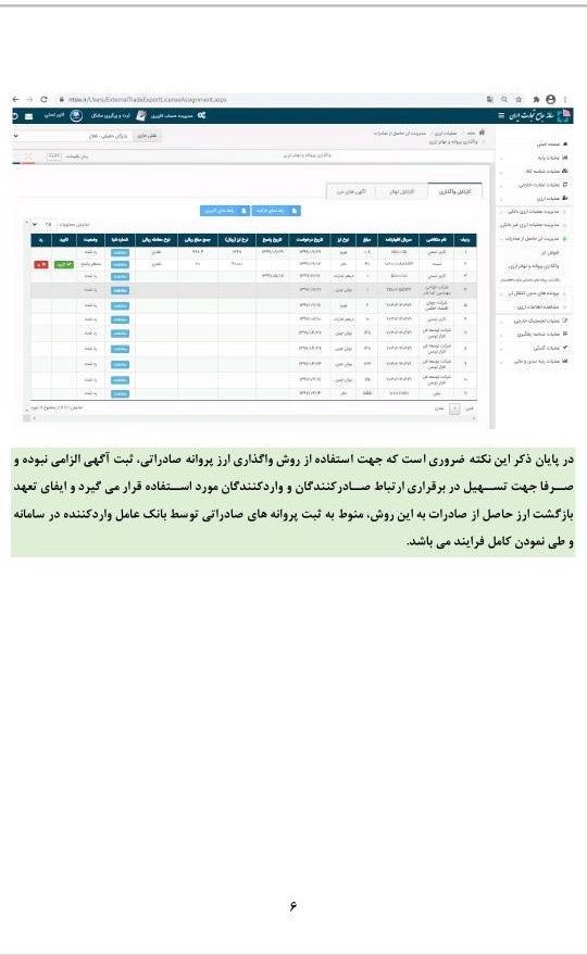 امکان ثبت آگهی بهمنظور واگذاری ارز حاصل از صادرات به دیگران (واردات در مقابل صادرات غیر)